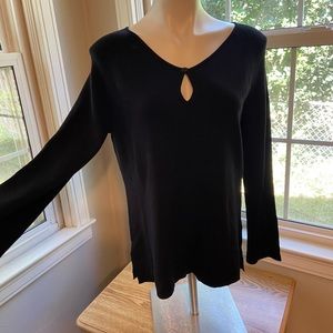 August Max Size 2 small black sweater rayon nylon
